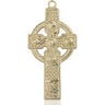 Large 14kt solid gold Kilklispeen Celtic cross pendant 1 3/8 x 5/8 inches handcrafted in USA by Bliss Manufacturing