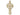 14kt Solid Gold Large Cross Pendant 1 3/8 x 5/8 inches handcrafted by Bliss Manufacturing USA