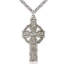 Sterling silver extra large Catholic cross necklace 1 7/8 inch pendant with 24 inch chain by Bliss