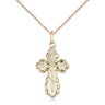14kt Gold Filled St. Olga Byzantine Cross Necklace Medium Size 7/8 inch by Bliss Manufacturing USA