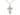 Sterling Silver St. Olga Cross Necklace 1 1/8 inch by 5/8 inch pendant on 18 inch chain by Bliss