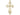 14kt Solid Gold Large Catholic Cross Medal 1 3/8 x 3/4 inches handcrafted in USA by Bliss Manufacturing