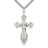 Sterling Silver Extra Large Cross Necklace 1 7/8 inch by 1 inch pendant on 24 inch chain handcrafted by Bliss