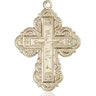 Large 14kt Solid Gold Irene Cross Pendant 1.25x0.875 inch handcrafted by Bliss Manufacturing USA