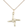 14kt Gold Filled St. Brigid Cross Necklace 5/8 x 5/8 inches with 18 inch chain by Bliss Manufacturing USA