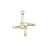 Small 14kt solid gold St. Brigid Cross medal pendant 5/8 inch by Bliss Manufacturing