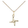 Small 14kt Gold Filled St. Brigid Patron Saint Medal Necklace with 18 inch chain by Bliss Manufacturing