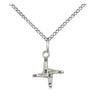 Small sterling silver St. Brigid patron saint medal necklace with 18 inch chain by Bliss Manufacturing