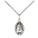 Sterling Silver St. Ann Patron Saint Medal Necklace Small Size 1/2 x 1/4 inch with 18 inch Chain by Bliss