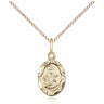 Small 14kt Gold Filled St. Theresa of Lisieux patron saint medal necklace with 18 inch chain by Bliss Manufacturing