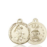 14kt solid gold Guardian Angel pendant 7/8 x 3/4 inches handcrafted by Bliss Manufacturing USA