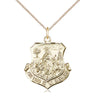 14kt gold filled Lord Is My Shepherd pendant necklace featuring Christ the Good Shepherd, 7/8 x 3/4 inch pendant on 18 inch chain by Bliss