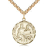 14kt gold filled St. Raphael the Archangel medium patron saint medal necklace with 24 inch chain by Bliss