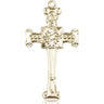 Large 14kt Solid Gold Cross Pendant 1 3/4 inch by Bliss Manufacturing USA