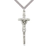 Sterling Silver Extra Large Catholic Crucifix Necklace 2 inch pendant with 24 inch chain by Bliss