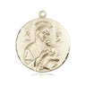 14kt solid gold Our Lady of Perpetual Help medal pendant 7/8 x 3/4 inches handcrafted by Bliss USA