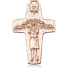 14kt solid gold large Papal Crucifix pendant, 1.5x1 inches, handcrafted in USA by Bliss Manufacturing