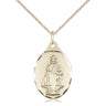 14kt Gold Filled Medium Infant of Prague Medal Necklace 7/8 x 1/2 on 18 inch Chain by Bliss