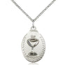 Sterling Silver First Communion Chalice Necklace 7/8 inch by 1/2 inch with 18 inch Chain by Bliss