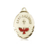 14kt Solid Gold Confirmation Medal 7/8 x 1/2 inches Holy Spirit dove design handcrafted by Bliss