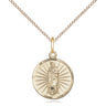 14kt Gold Filled Small Our Lady of Guadalupe Medal Necklace 5/8 x 1/2 with 18 inch chain by Bliss