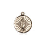 14kt solid gold small Our Lady of Guadalupe medal pendant 5/8 x 1/2 inches Bliss USA