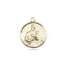14kt Solid Gold St. Gerard Patron Saint Medal Pendant 5/8 inch x 1/2 inch by Bliss Manufacturing