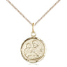 Small 14kt Gold Filled St. Joseph Patron Saint Medal Necklace 5/8 x 1/2 inches with 18 inch chain by Bliss