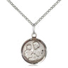 Sterling Silver St. Joseph Patron Saint Medal Necklace 5/8 x 1/2 inch on 18 inch chain by Bliss USA