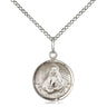 Sterling Silver St. Cabrini Patron Saint Medal Necklace 5/8x1/2 Small 18 Inch Chain Bliss USA Made