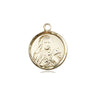14kt solid gold St. Theresa of Avila patron saint medal pendant 5/8 inch by Bliss Manufacturing