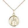 Small 14kt gold filled Our Lady of Consolation medal necklace 5/8 inch by 1/2 inch on 18 inch chain by Bliss