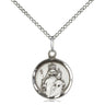 Sterling silver Our Lady of Consolation medal necklace 5/8 x 1/2 inch on 18 inch chain by Bliss