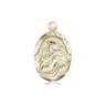 14kt Solid Gold Medium St. Anthony of Padua Medal Pendant 3/4 x 3/8 inch by Bliss Manufacturing