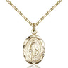 14kt Gold Filled Medium Miraculous Medal Necklace 3/4 x 3/8 inches with 18 inch chain by Bliss