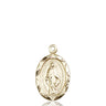 14kt Solid Gold Miraculous Medal Pendant 3/4 x 3/8 inches handcrafted by Bliss Manufacturing