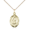 14kt Gold Filled St. Pio of Pietrelcina Padre Pio Patron Saint Medal Necklace 3/4x3/8 inch with 18 inch Chain by Bliss