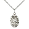 Sterling Silver St. Raphael the Archangel Patron Saint Medal Necklace 3/4 x 3/8 inches with 18 inch chain by Bliss