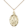 14kt Gold Filled St. Theresa Patron Saint Medal Necklace 3/4 x 3/8 inches with 18 inch chain by Bliss