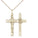 14kt gold filled medium St. Benedict crucifix necklace with 1 1/8 x 5/8 inch pendant on 18 inch chain by Bliss
