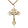 14kt Gold Filled Extra Large Crucifix Necklace 2 1/8 x 1 3/8 inches with 24 inch chain by Bliss