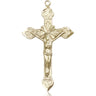14kt Solid Gold Extra Large Catholic Crucifix Medal 1-7/8x1-1/8 inches handcrafted by Bliss Manufacturing USA
