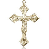 Extra Large 14kt Solid Gold Catholic Crucifix Pendant 1 7/8 x 1 1/8 handcrafted by Bliss USA
