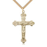 Extra Large 14kt Gold Filled Catholic Crucifix Necklace 1 7/8 x 1 1/4 inches with 24 inch chain by Bliss