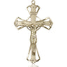 14kt Solid Gold Large Crucifix Pendant 1 3/4 x 1 1/8 inches handcrafted by Bliss Manufacturing USA