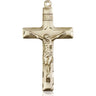 14kt Solid Gold Large Catholic Crucifix Pendant 1 5/8 x 7/8 inches handcrafted by Bliss USA