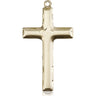 14kt Solid Gold Large Catholic Cross Pendant 1 5/8 x 7/8 inches handcrafted in USA by Bliss Manufacturing