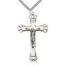 Extra Large Sterling Silver Crucifix Necklace 2 3/8 x 1 3/8 inches with 24 inch chain by Bliss USA