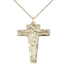 14kt Gold Filled Medium Catholic Primitive Crucifix Necklace 1-1/8 x 7/8 inches with 18 inch chain by Bliss