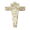 14kt Solid Gold Primitive Crucifix Pendant 1 1/8 x 7/8 Handcrafted by Bliss Manufacturing USA